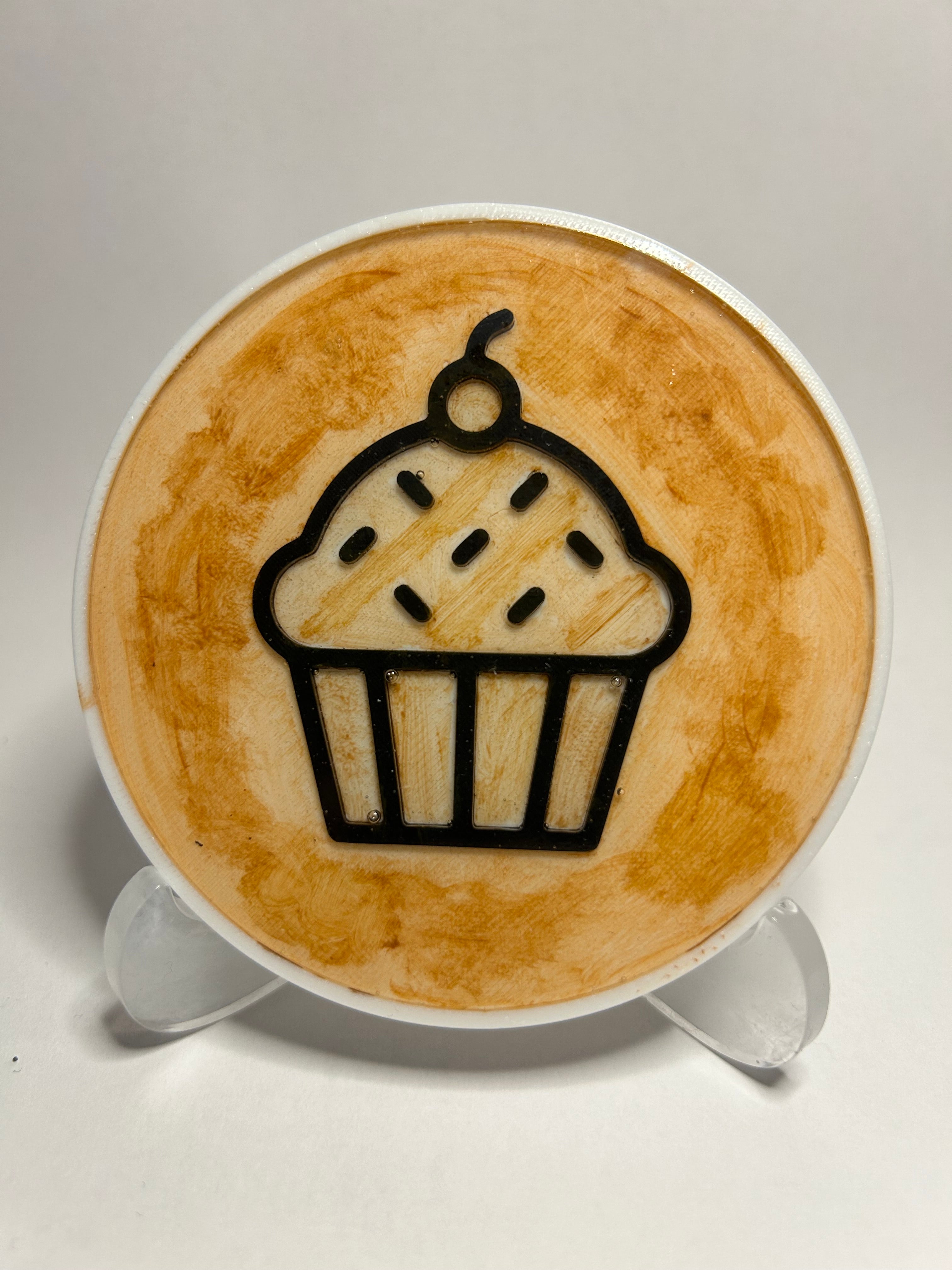 ☕ Kaffee & Kuchen – Handgemachter Tassenuntersetzer mit Epoxidharz