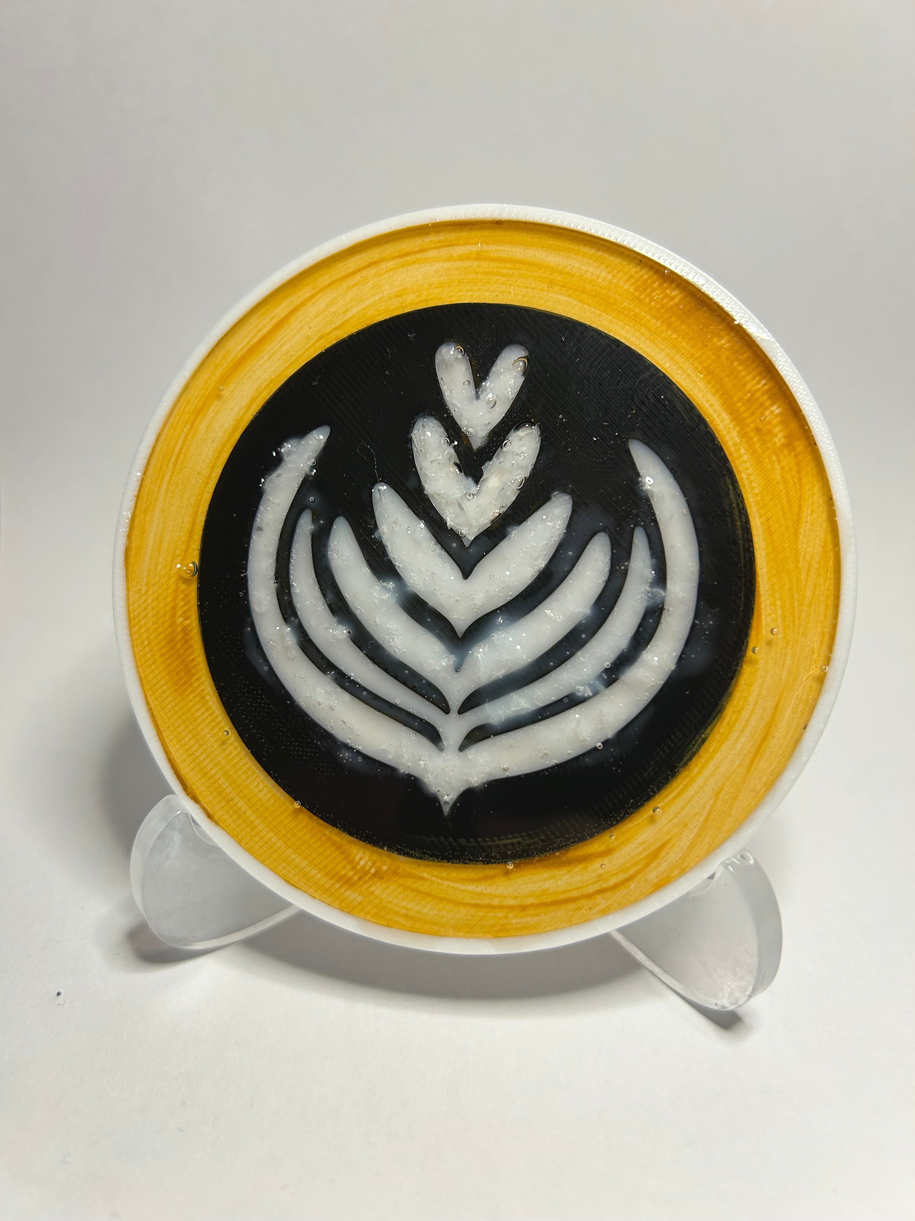 ☕ Kaffee & Kuchen – Handgemachter Tassenuntersetzer mit Epoxidharz